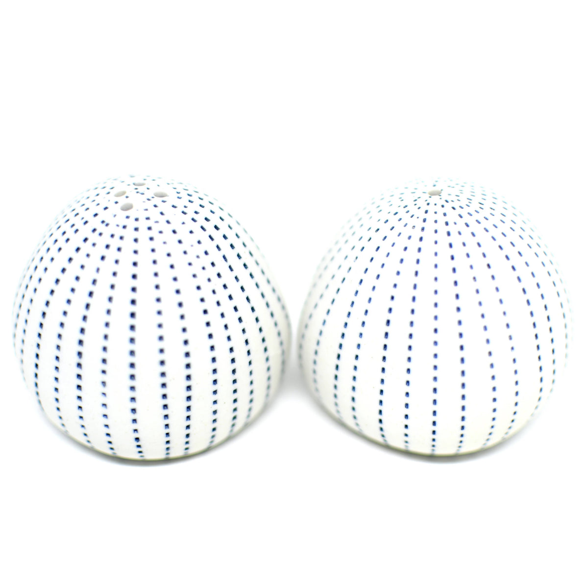 Art Floral Trading Pebble Handcrafted Dotted Porcelain Salt and Pepper Shaker Set