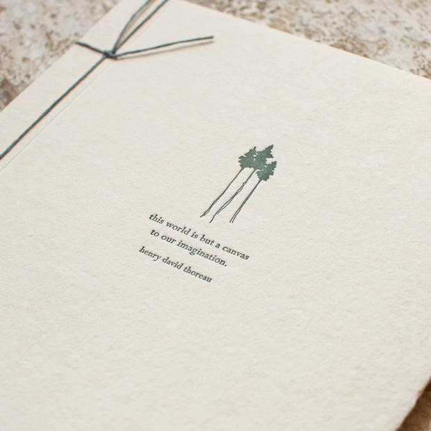 Henry David Thoreau Handmade Paper Inspiration Journal