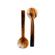 Luxe B Co Hand Cut Horn Salad Servers