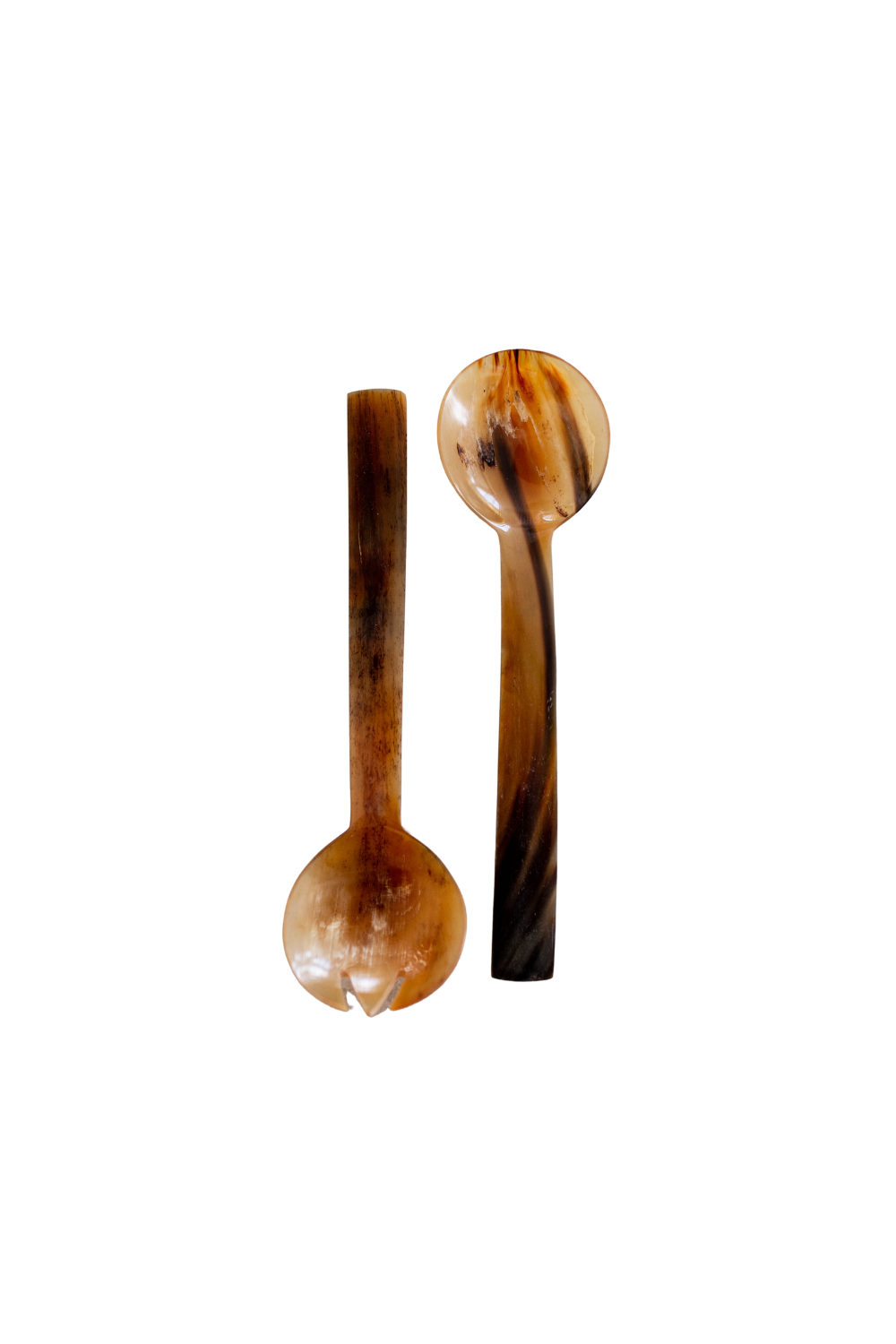 Luxe B Co Hand Cut Horn Salad Servers