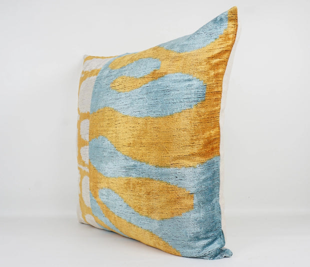 Handmade Ikat Silk/Velvet Pillowcase