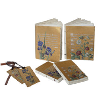 Epigr'am Strawberries and Irises Gold Illumination Parchment Paper Notebook
