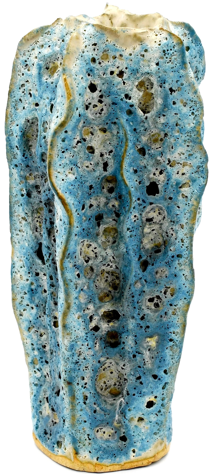 Luffa Tall Vase- Sea Blue