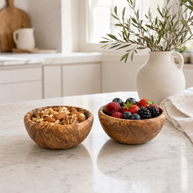 Natural OliveWood Small Olive Wood Snack Bowl