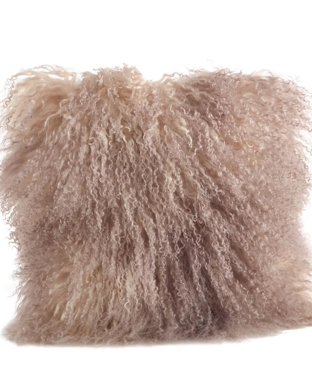 Mongolian Lamb Fur Pillow - Poly Filled