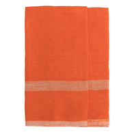 Laundered Linen Orange/Natural Towels 20x30 - Set of 2