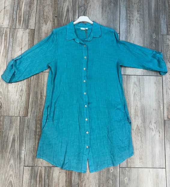 LÉA & LUC - Button Down Shirt Short Dress