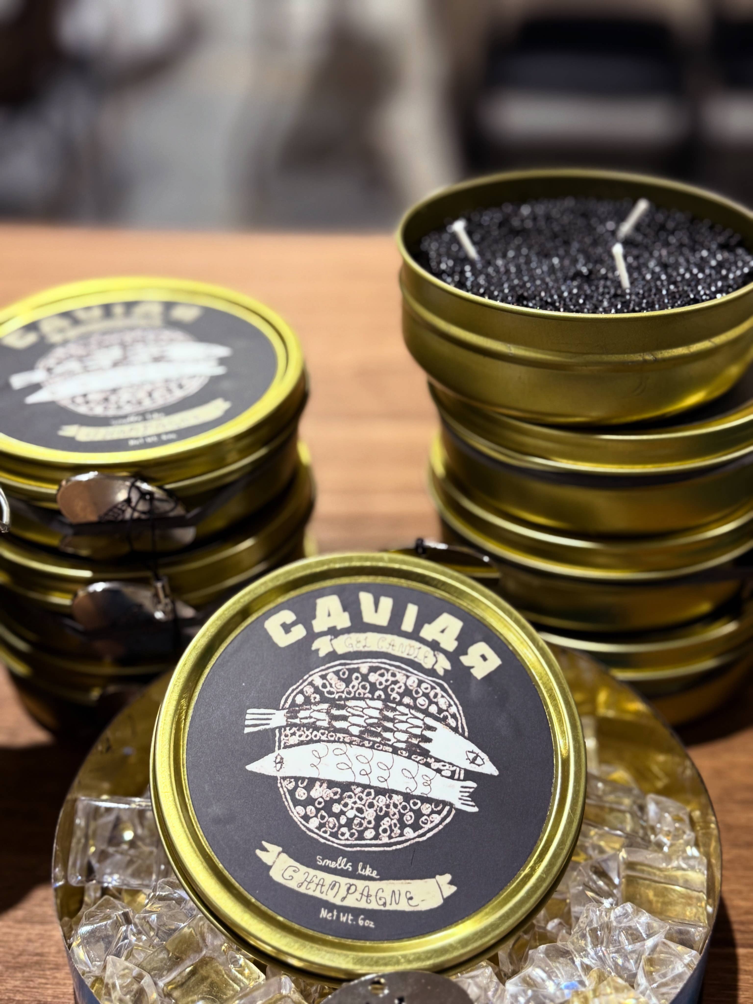 Tinned Candle Fancy Caviar Candle