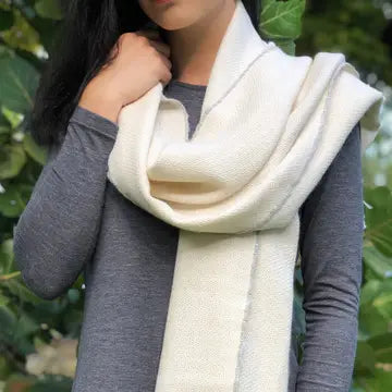 Baby Alpaca Scarf - Snow