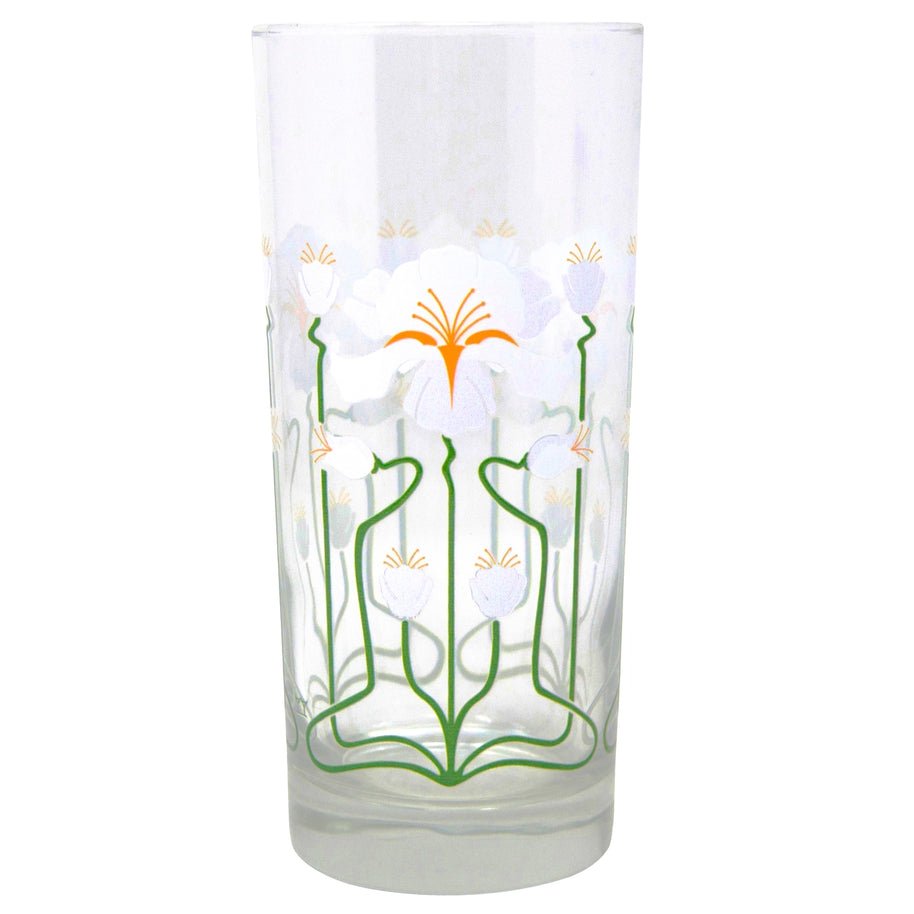 White Iris Collins Glass