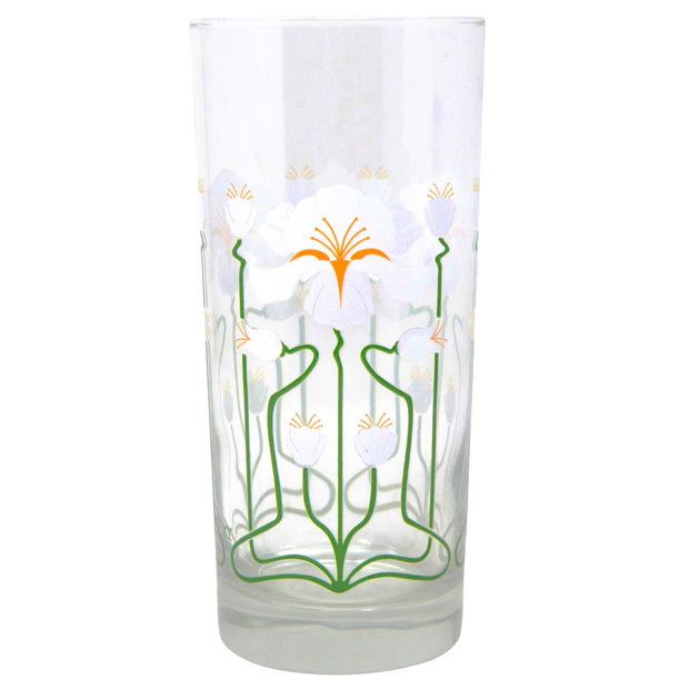 White Iris Collins Glass