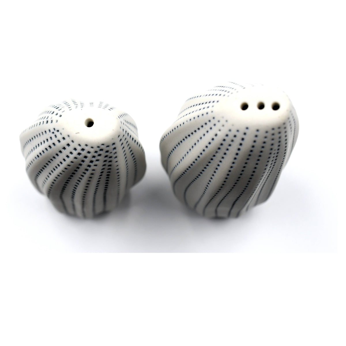 Art Floral Trading Seda Handcrafted Dotted Porcelain Salt and Pepper Shaker Set