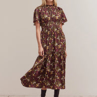 Raglan Sleeve Tier Max Dress