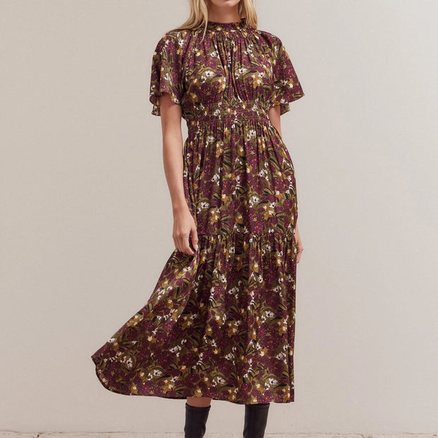 Raglan Sleeve Tier Max Dress