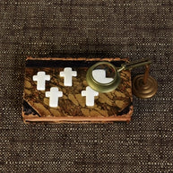 Tiny Glass Cross - White