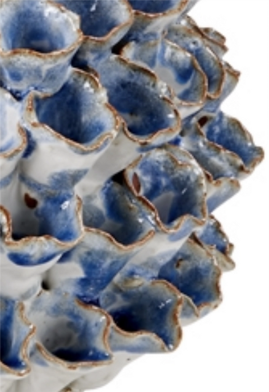 Blue and White Coral Vase - Small