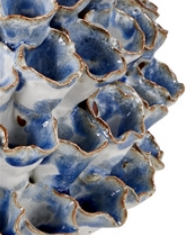 Blue and White Coral Vase - Small
