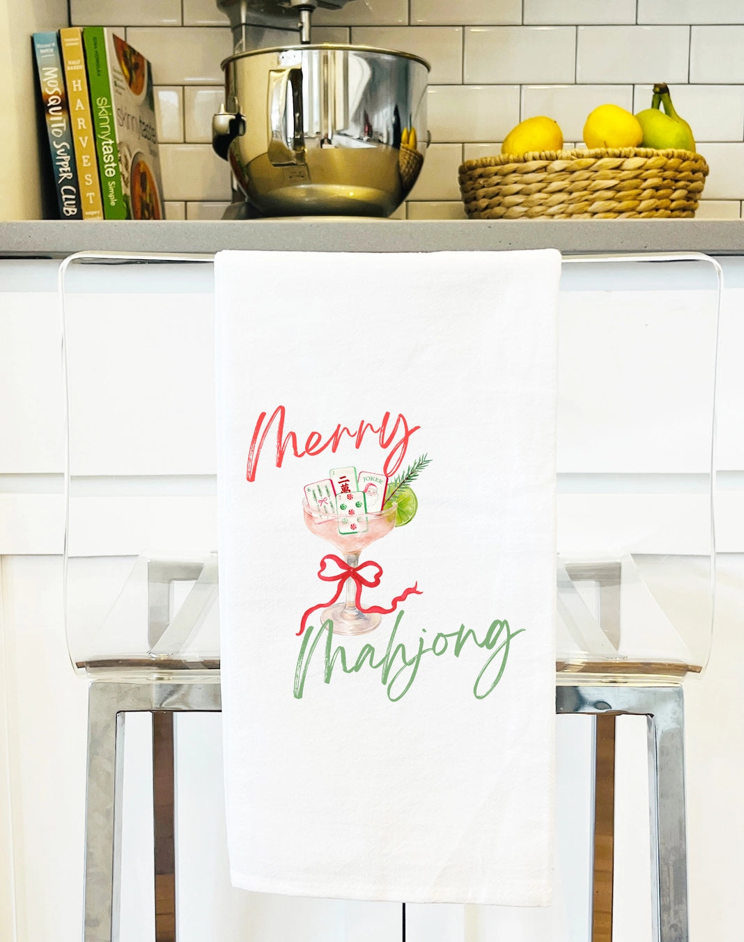 Mahjong Christmas Gift Towel Holiday Cute Hostess Gift