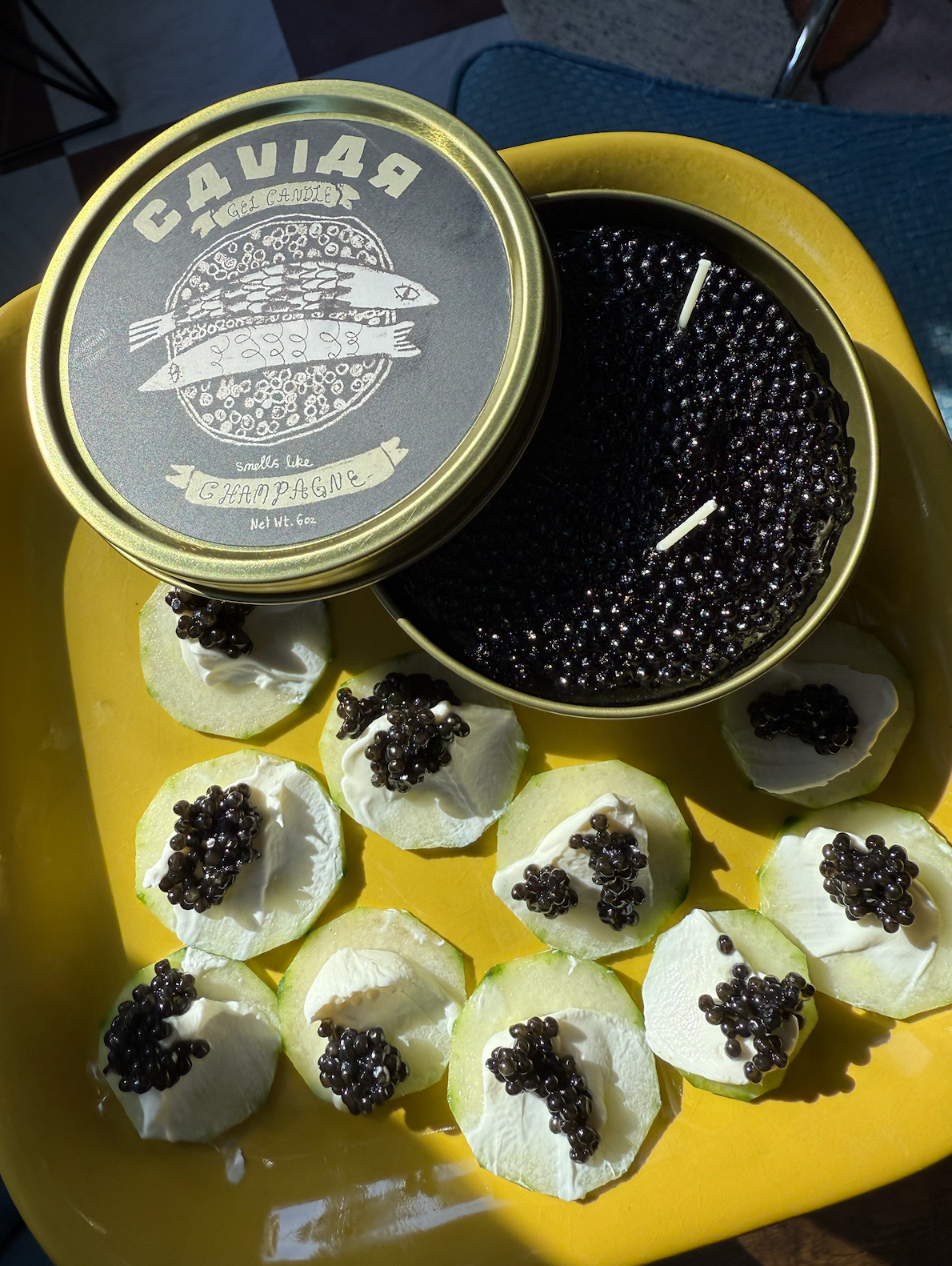 Tinned Candle Fancy Caviar Candle