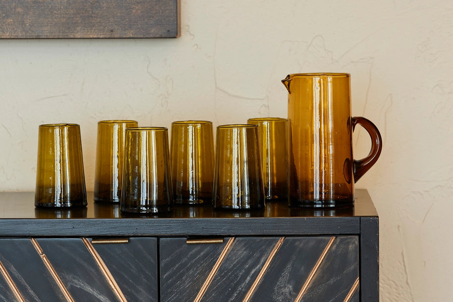 Verve Culture - Moroccan Cone Jug - Amber