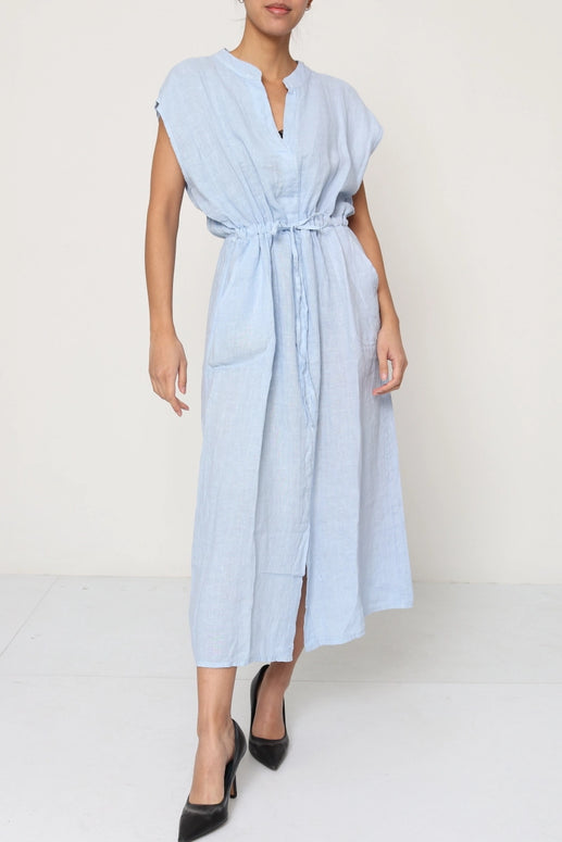 LÉA & LUC - Tie Belt Linen Dress