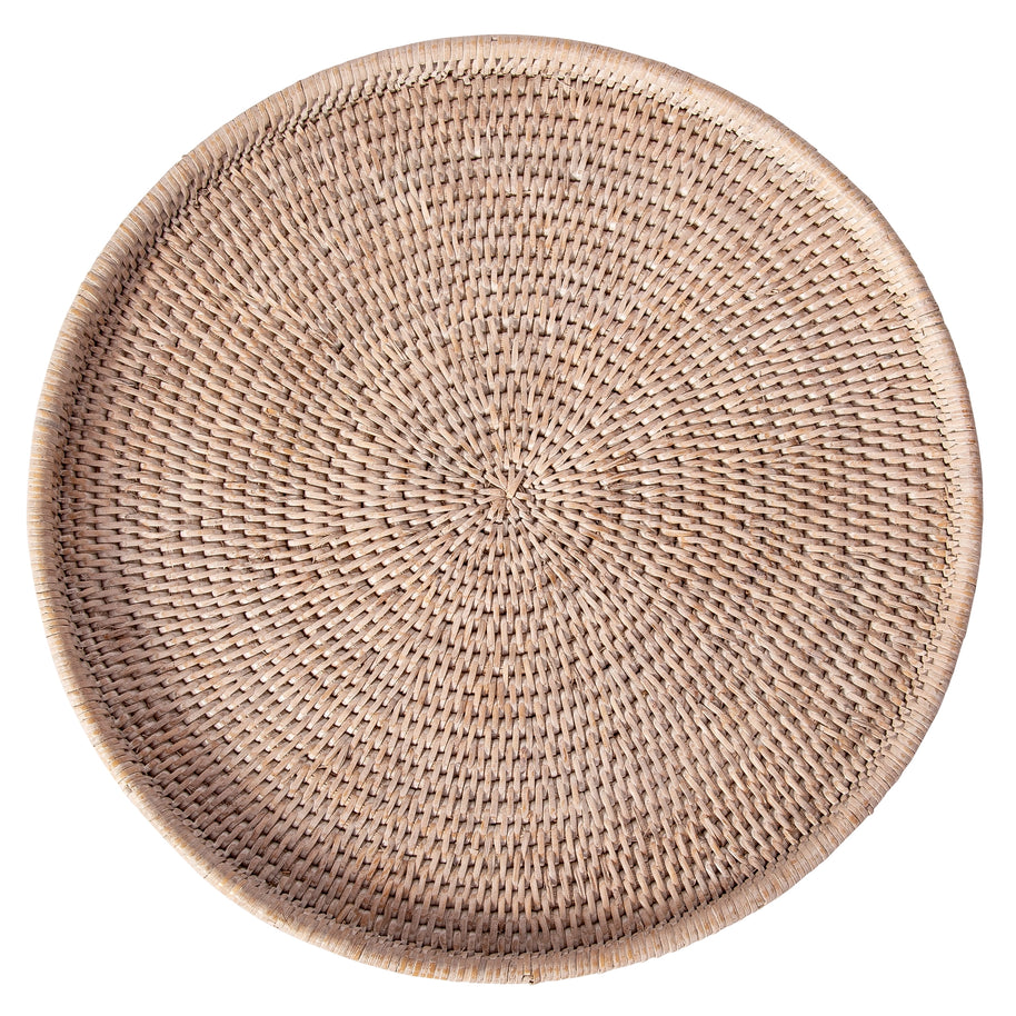 Artifacts Trading Company Rattan Round Flat Tray