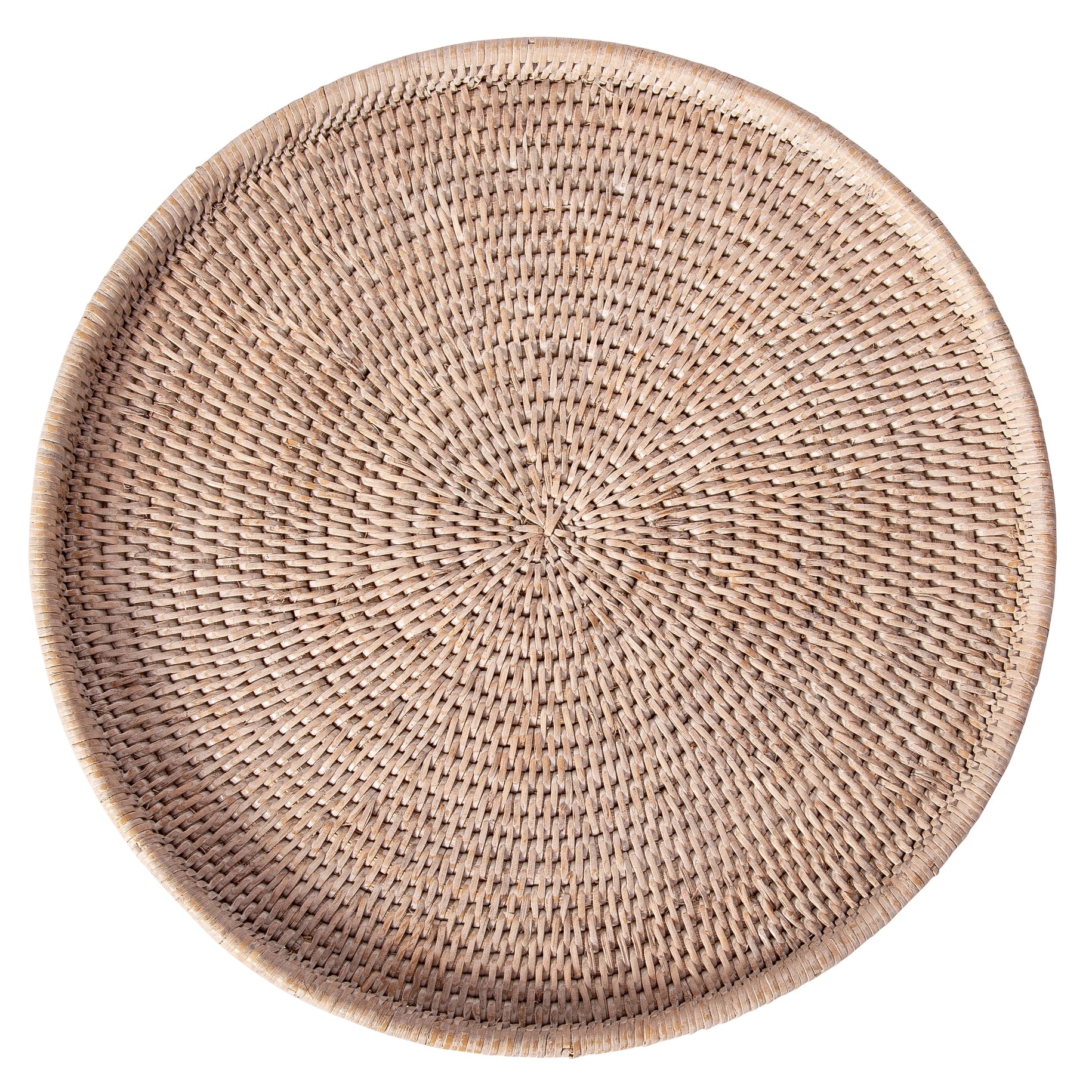Artifacts Trading Company Rattan Round Flat Tray