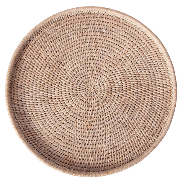 Artifacts Trading Company Rattan Round Flat Tray