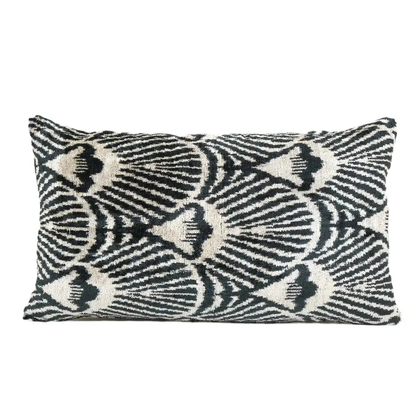 Ayca Design - Silk Velvet Ikat Pillow Cover