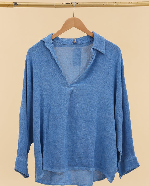 LÉA & LUC Popover Linen Blouse