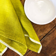 Caravan Home Chunky Linen Lime Towels