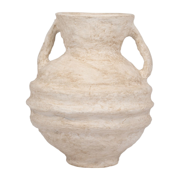 Sagebrook Home - Ceramic Paper Mache Handled Amphora Vase