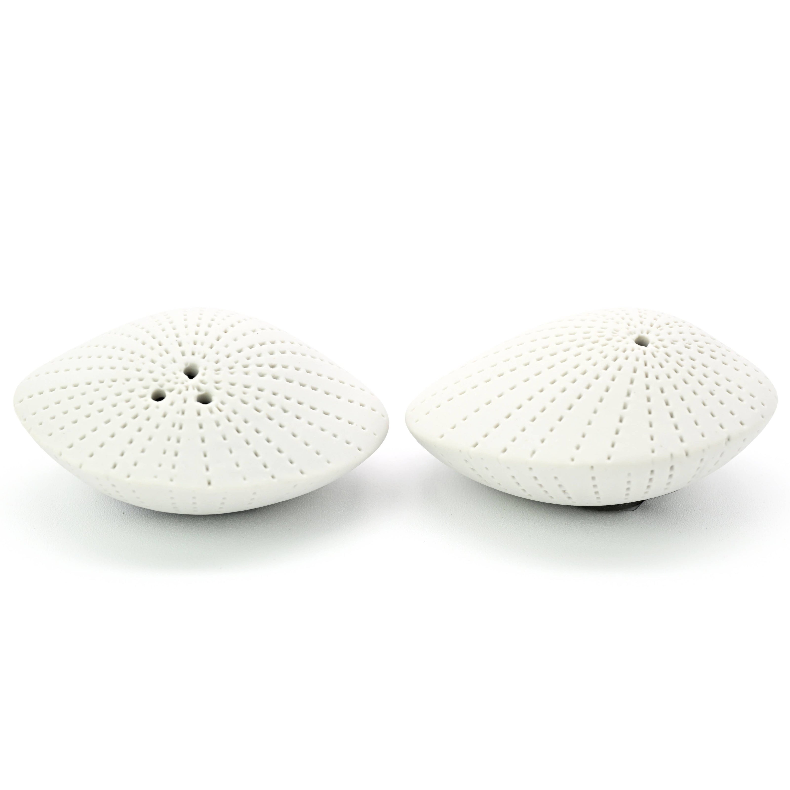 Art Floral Trading Dotted Sea Shell Porcelain Salt and Pepper Shaker Set