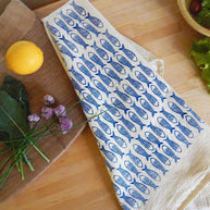 The High Fiber Handprinted Fish Kitchen Towel