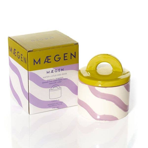 MÆGEN Pablo Pots Candle in Water Lotus & Rose