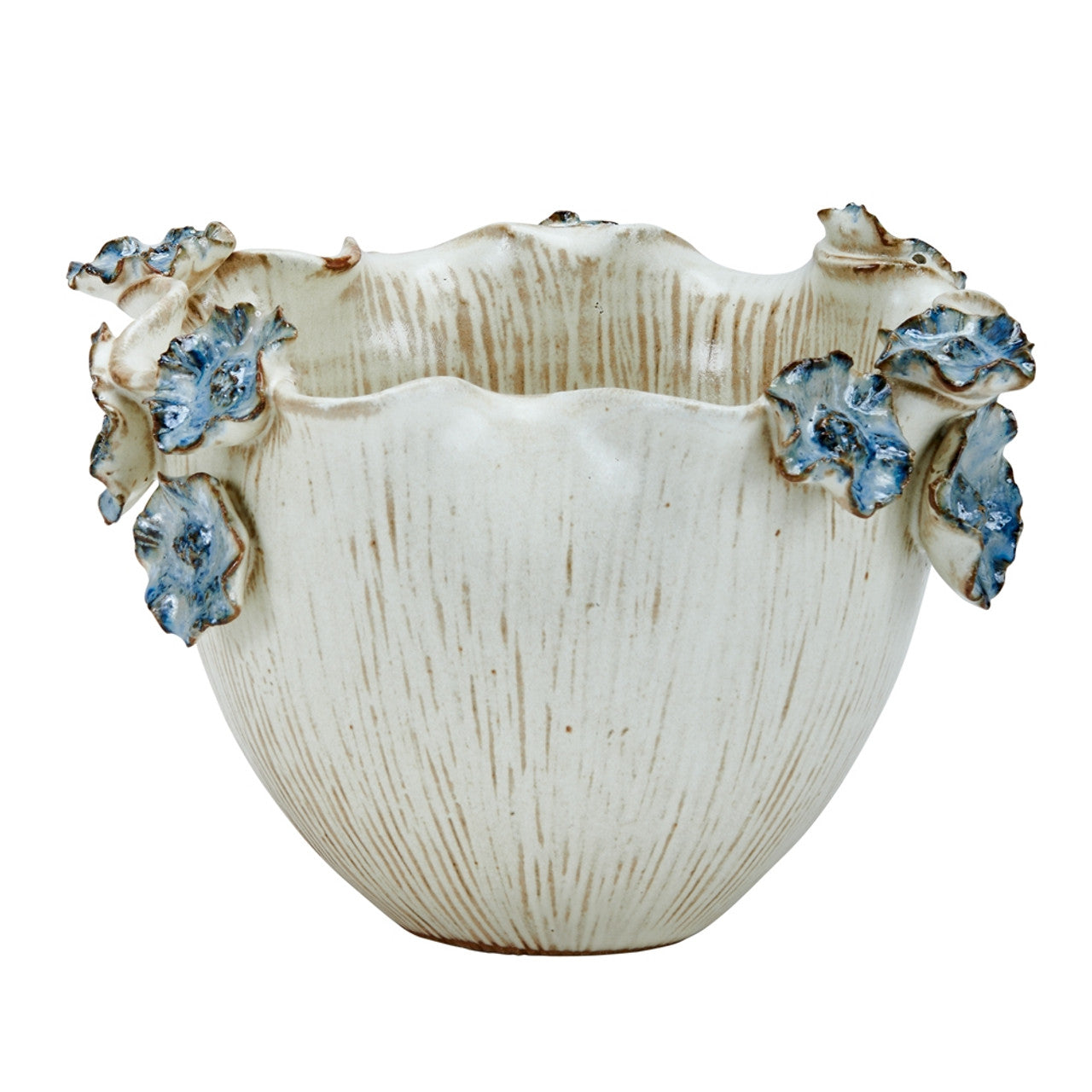 Blue Lily Flowers Design Vase