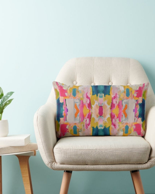 Eva Decorative Abstract Modern Art Throw Pillow