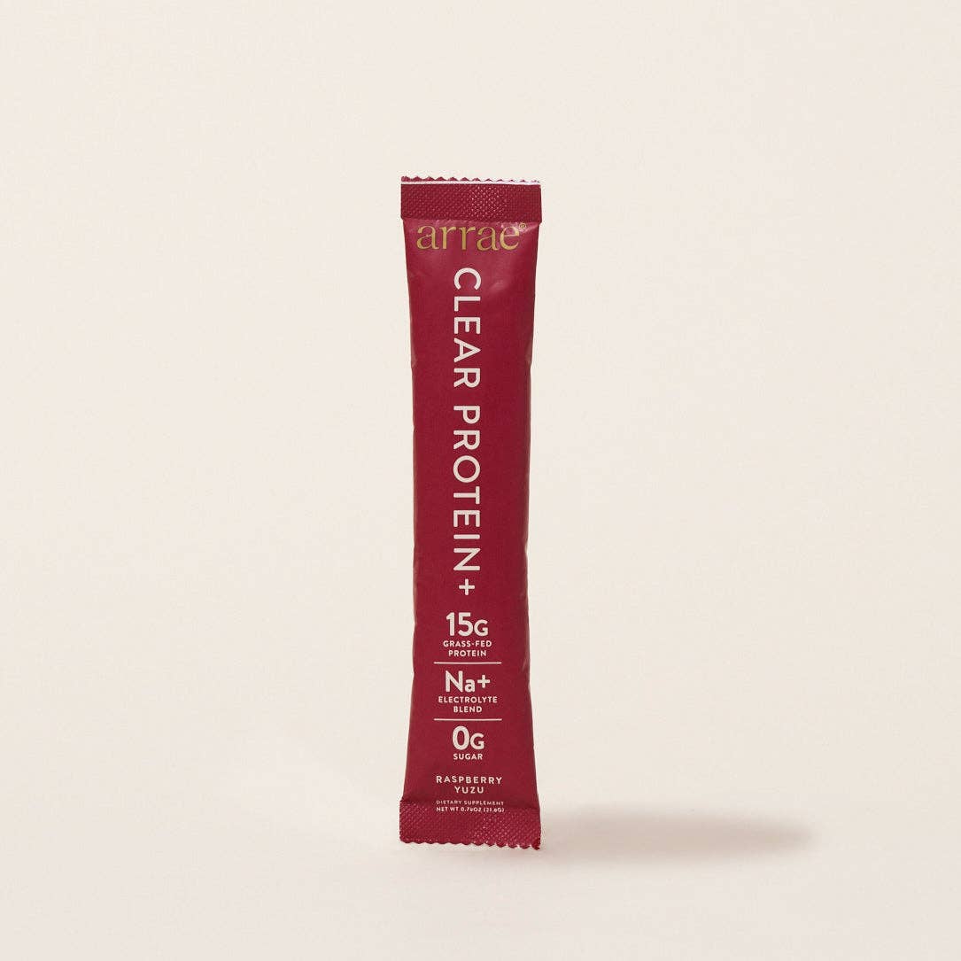 Arrae Clear Protein+ Powder Packets (14 Pack) in Raspberry Yuzu