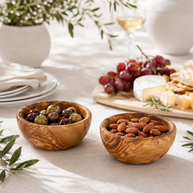 Natural OliveWood Small Olive Wood Snack Bowl