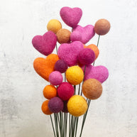 Felt Heart Ball Bouquet