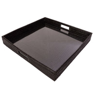 Square Serving Ottoman Tray Glass Insert