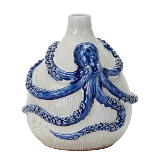 Blue & White Octopus Vase