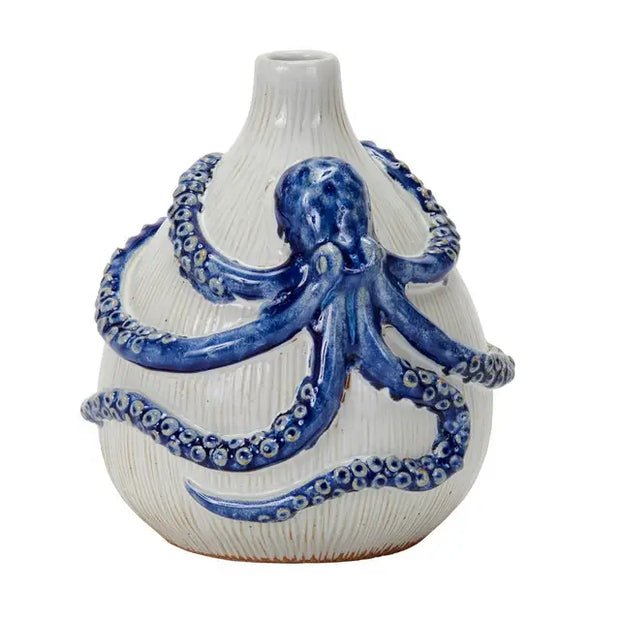 Blue & White Octopus Vase