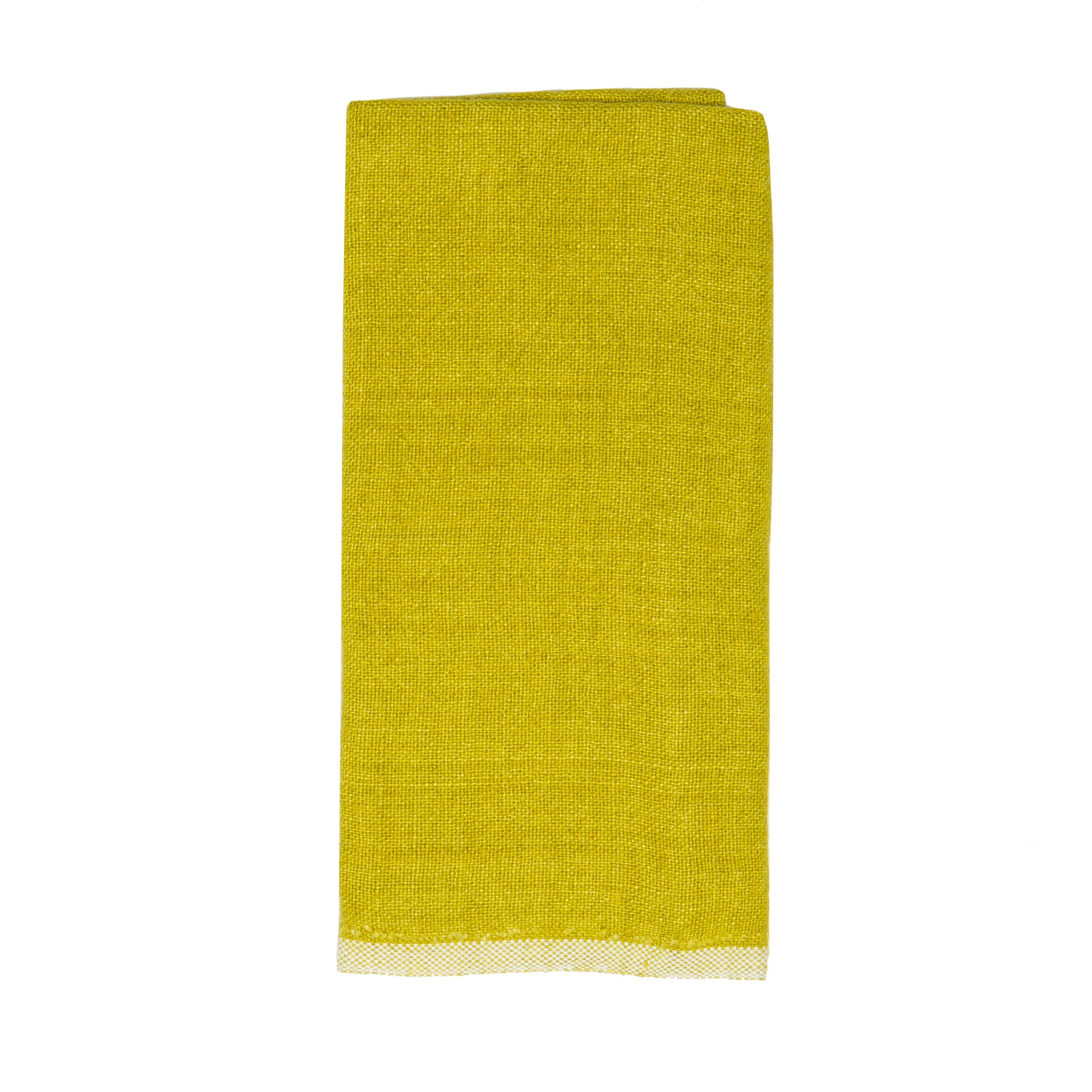 Caravan Home Chunky Linen Lime Towels