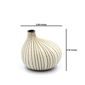 AFT Omo Brown Dotted Mini S-Handcrafted Porcelain Bud Vase