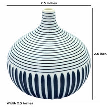 Art Floral Trading CONGO TINY S-Handcrafted Multi-Striped Porcelain Bud Vase