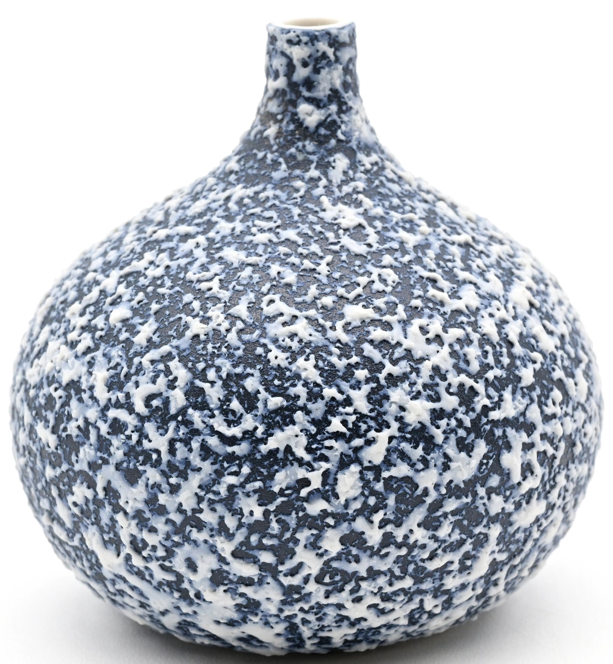 AFT Blue Spotted Congo Tiny S-Handcrafted Porcelain Bud Vase