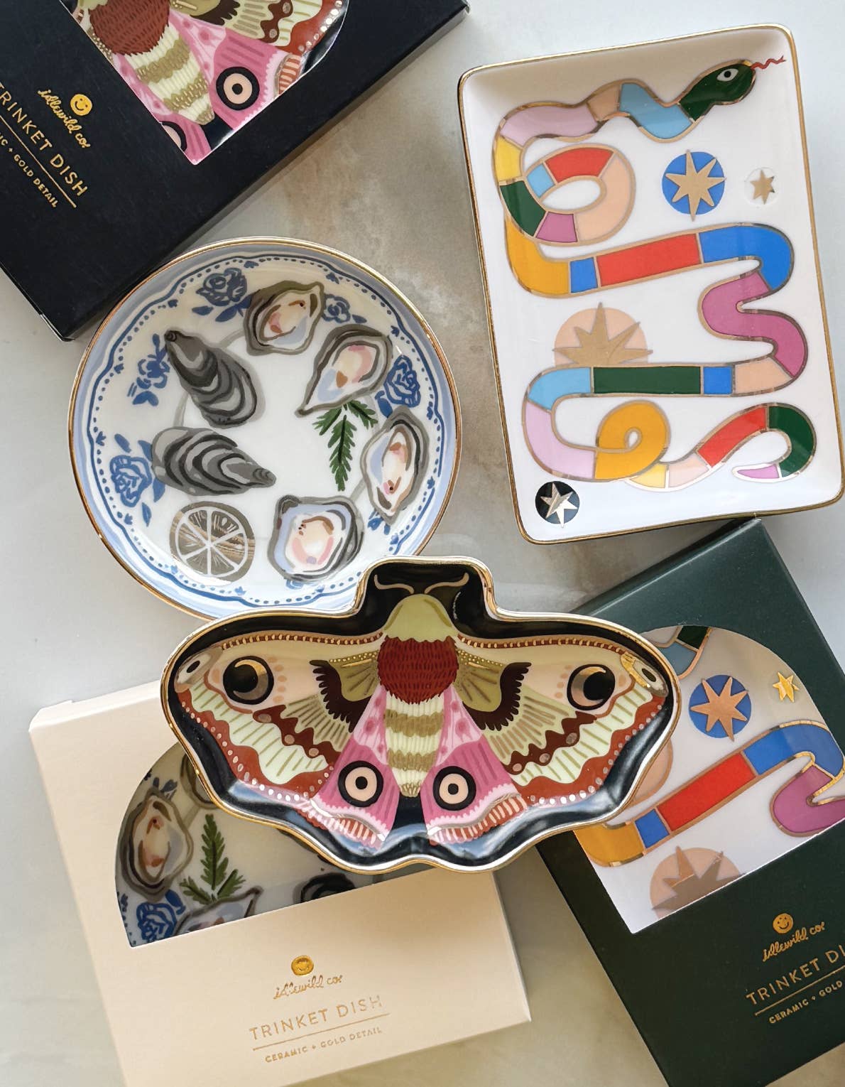 Idlewild Co. Porcelain Trinket Dish | Moon Moth