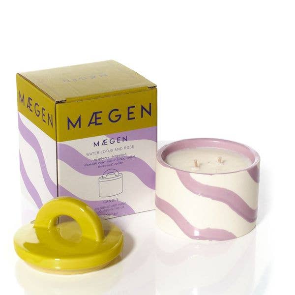 MÆGEN Pablo Pots Candle in Water Lotus & Rose