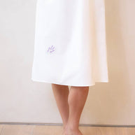 Violet White Cotton Nightgown